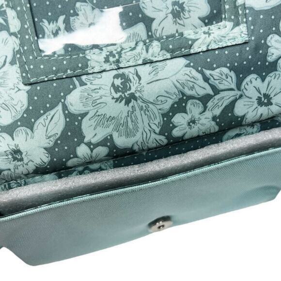 Vera Bradley Blue RFID Wristlet Wallet Crossbody Bag - Picture 4 of 13